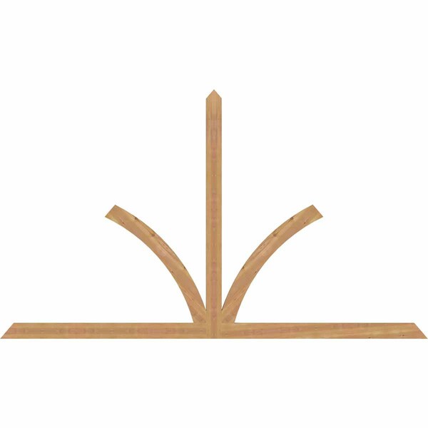 Ekena Millwork Richland Timber Gable Bracket, Western Red Cedar, 96"W x 56"H x 1 1/2"D x 3 1/2"F, 14/12 Pitch GBW096X56X0204RIC00SWR - main